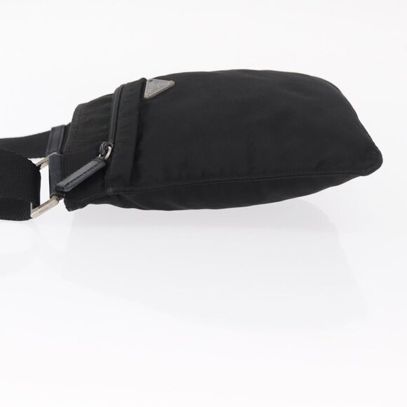 Authentic PRADA Shoulder Bag Nylon Black Silver - Picture 12 of 16